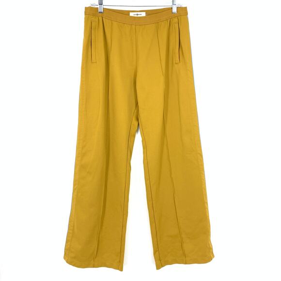 Tory Sport Pants - Tory Burch Sport Straight Leg Pants Womens Size Large Mustard Pull On Waist